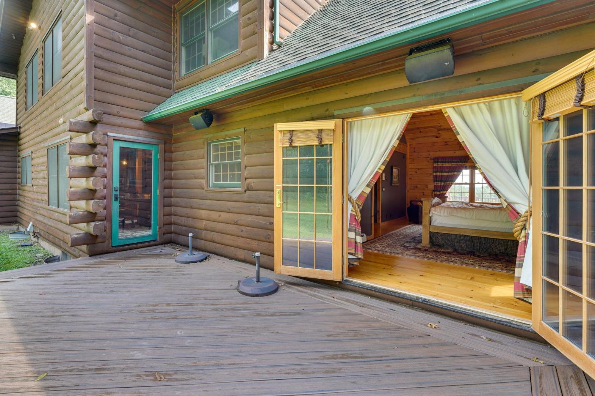 Luxury Log Cabin With Ev Charger And Mtn Views! Blairstown Exteriör bild
