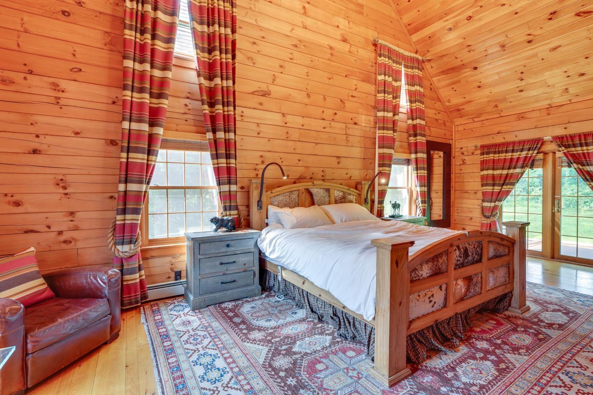 Luxury Log Cabin With Ev Charger And Mtn Views! Blairstown Exteriör bild