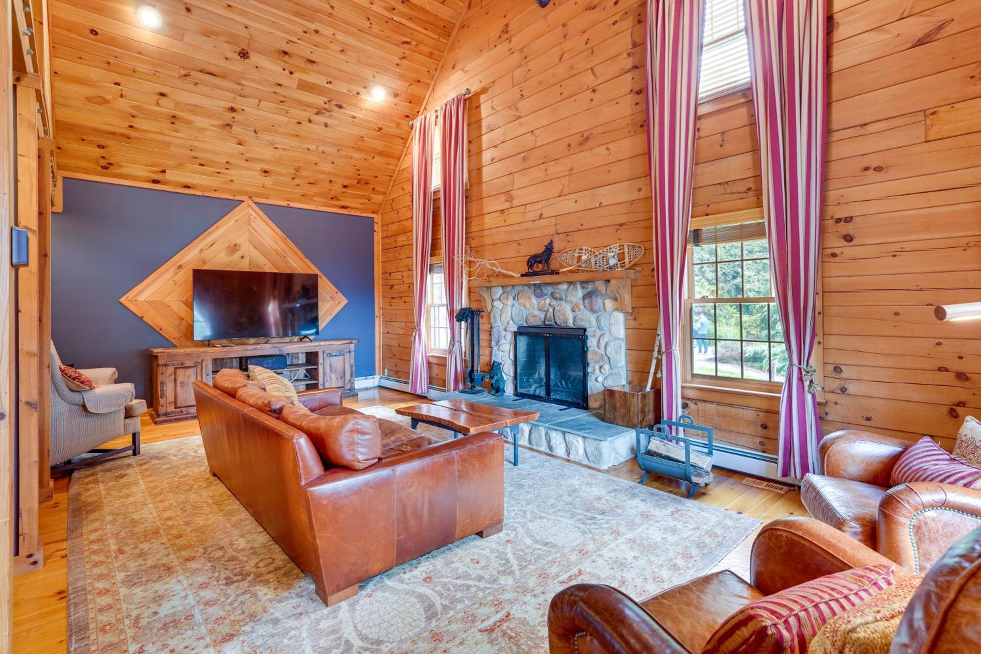 Luxury Log Cabin With Ev Charger And Mtn Views! Blairstown Exteriör bild