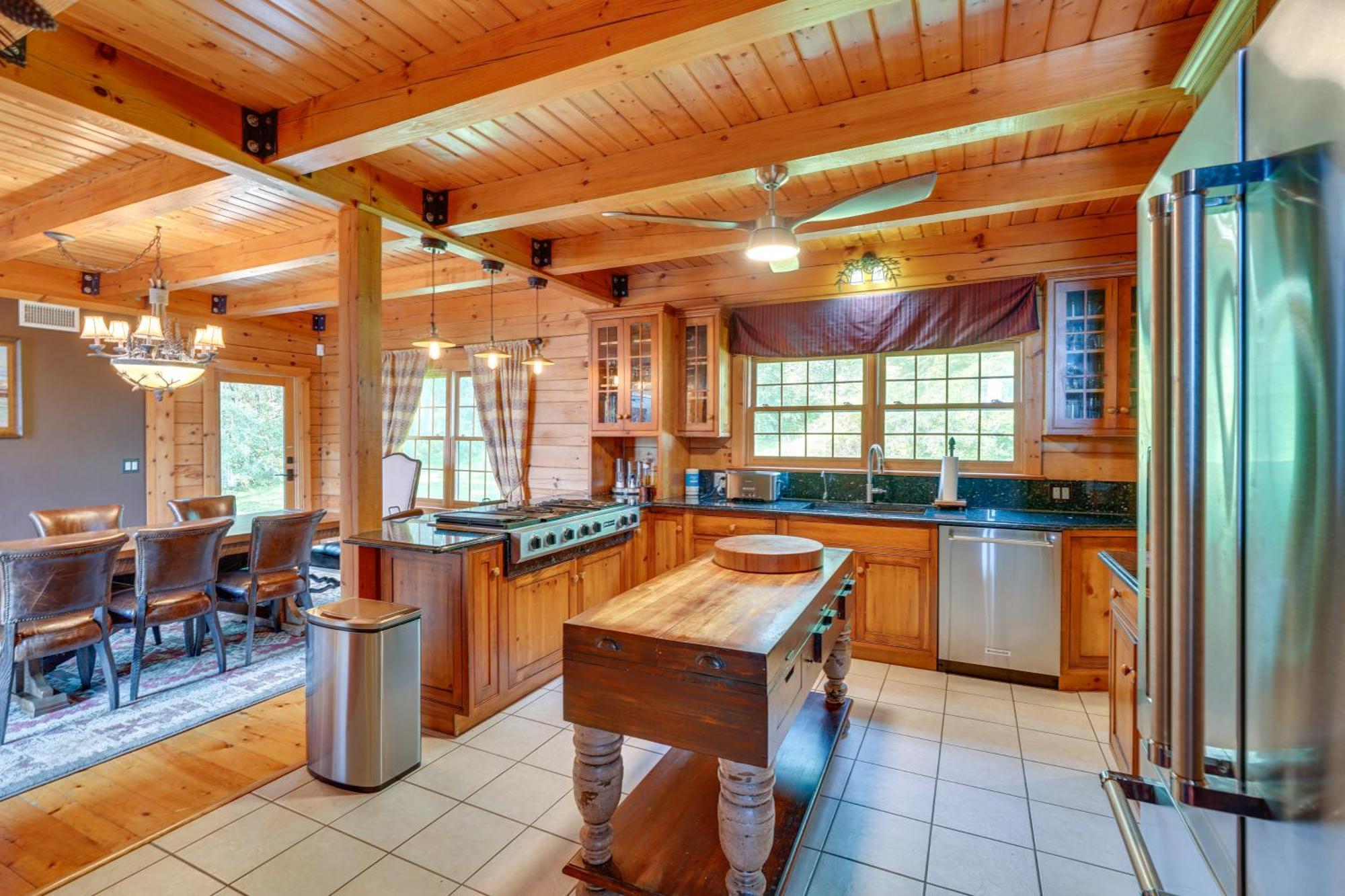 Luxury Log Cabin With Ev Charger And Mtn Views! Blairstown Exteriör bild