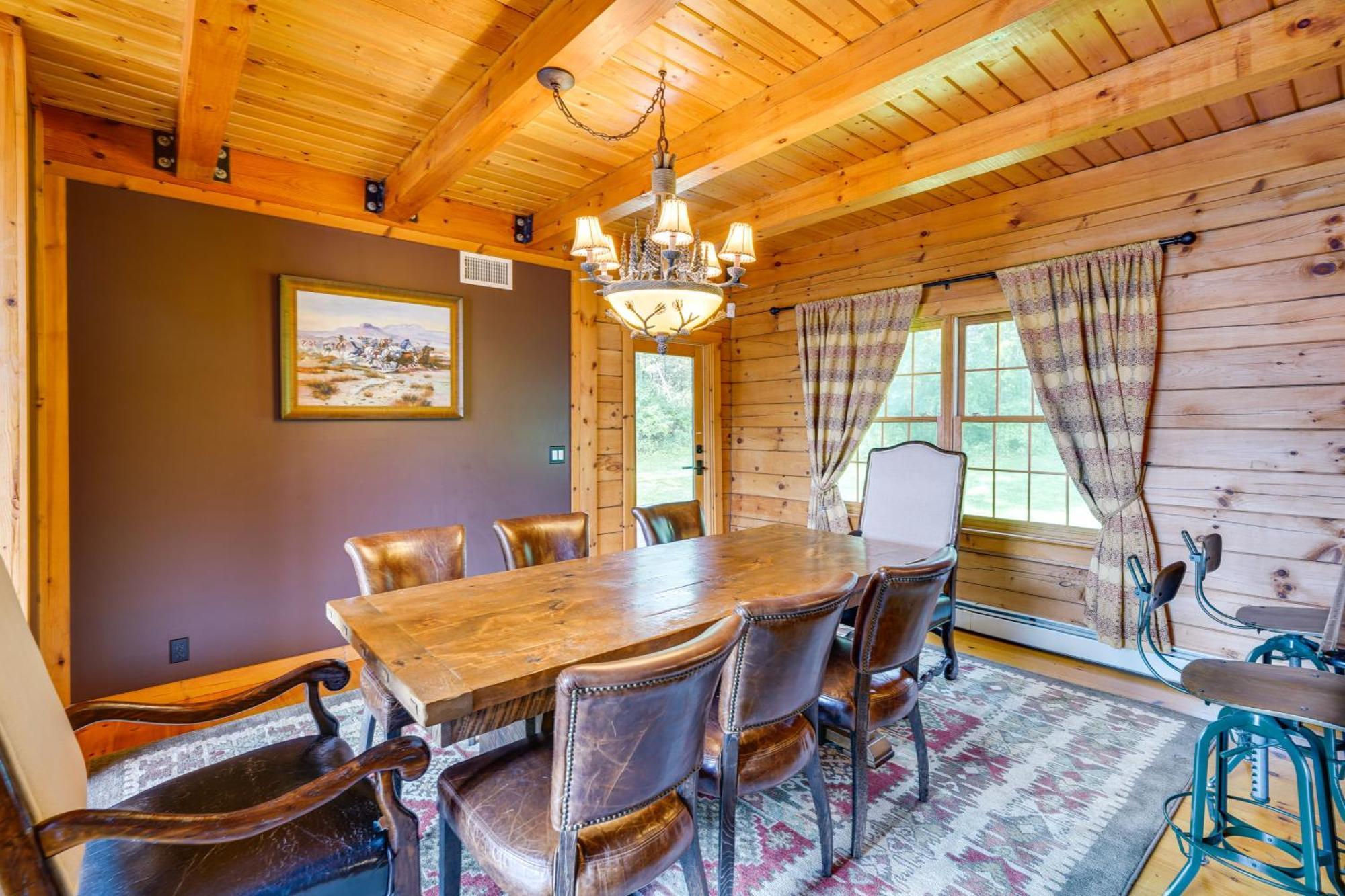 Luxury Log Cabin With Ev Charger And Mtn Views! Blairstown Exteriör bild