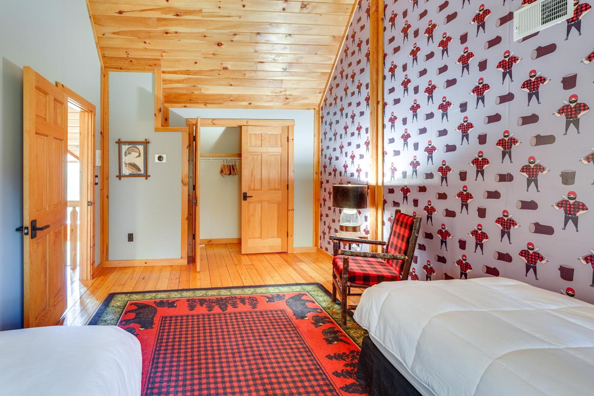 Luxury Log Cabin With Ev Charger And Mtn Views! Blairstown Exteriör bild